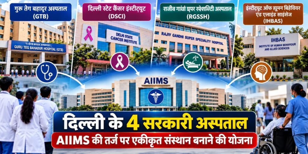 Delhi Government Hospitals Integration: दिल्ली के 4 सरकारी अस्पताल जुड़ेंगे? AIIMS जैसा संस्थान बनाने की योजना से क्या बदलेगा