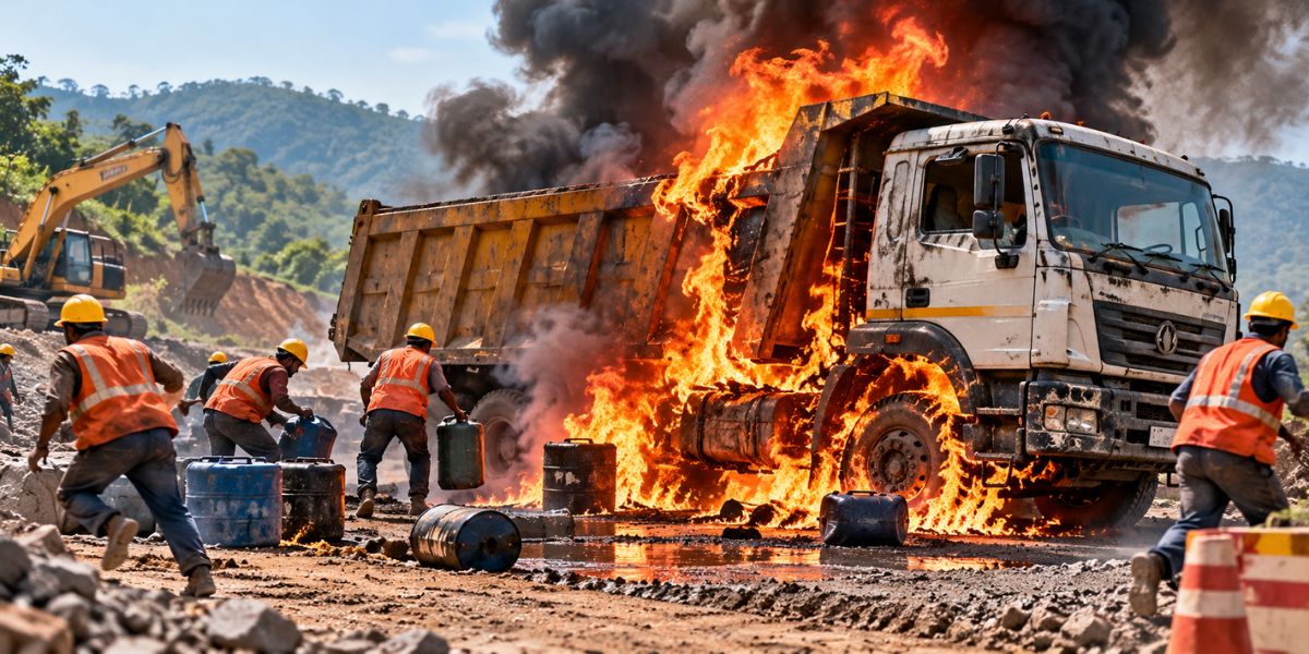Andhra Pradesh: आंध्र प्रदेश में निर्माण स्थल पर आग, 5 की मौत 12 Andhra Pradesh: आंध्र प्रदेश में निर्माण स्थल पर आग, 5 की मौत