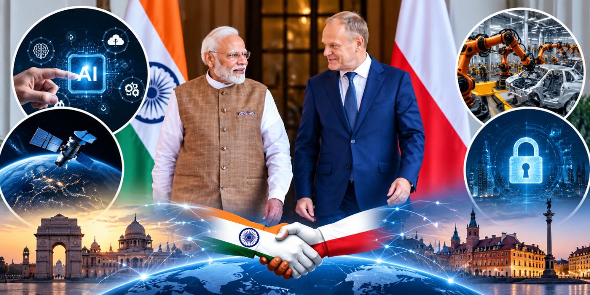 India Poland AI Partnership: भारत-पोलैंड के बीच AI और अंतरिक्ष तकनीक में सहयोग बढ़ाने पर जोर, डोनाल्ड टस्क ने क्या कहा? 13 India Poland AI Partnership: भारत-पोलैंड के बीच AI और अंतरिक्ष तकनीक में सहयोग बढ़ाने पर जोर, डोनाल्ड टस्क ने क्या कहा?
