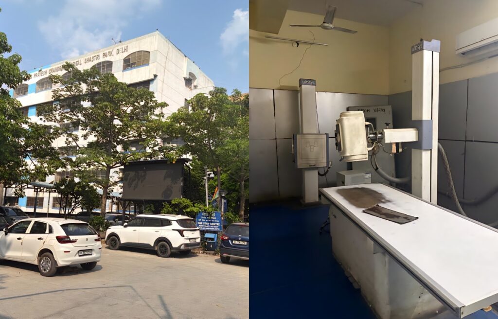 x-ray machine : jag pravesh chand hospital delhi