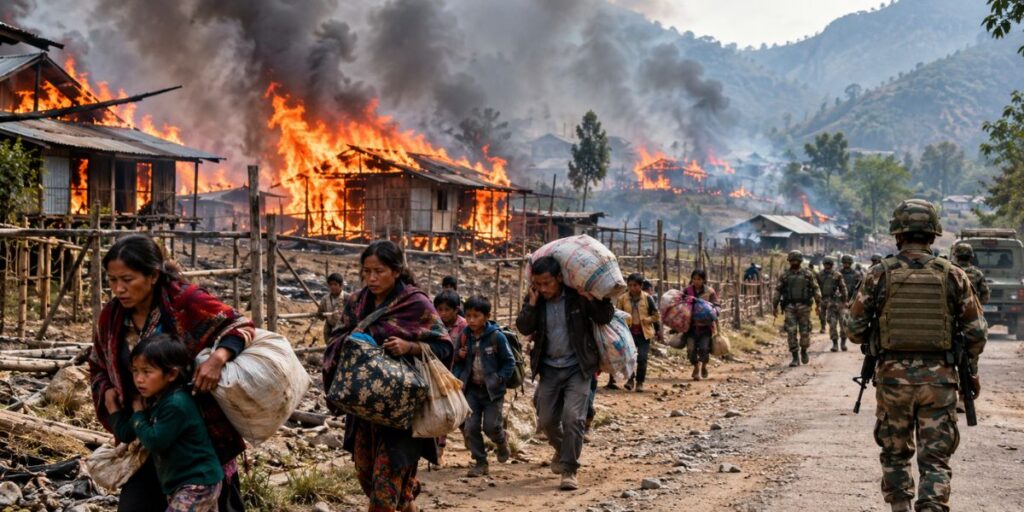 Manipur Kamjong Violence: मणिपुर में 28 घरों को बनाया गया निशाना, नागा और कुकी समुदाय के लोग बेघर